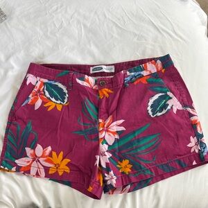 Old Navy Women's Floral Shorts - Purple, Green, and Orange